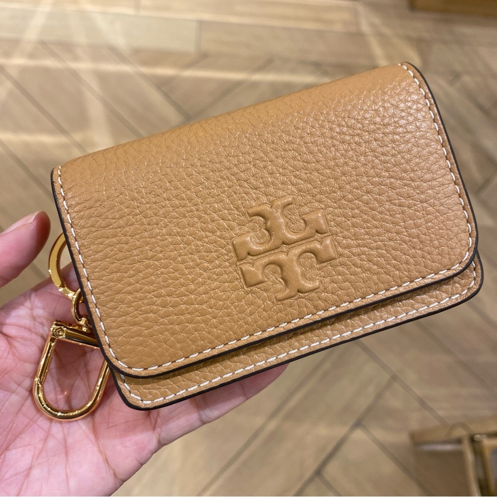 New‼️Tory Burch Thea Flap Card Case 159428 Tiramisu